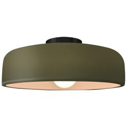 Radiance 16" Wide Black and Green Ceramic Ceiling Light