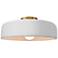 Radiance 16" Wide Brass and Gloss White LED Ceiling Light