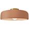 Radiance 16"W Adobe Frame Brushed Brass Metal Large Spire Semi.Flush