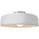 Radiance 16"W Gloss White Frame Brushed Nickel Metal Large Spire Semi.
