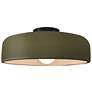 Radiance 16"W Matte Green Frame Matte Black Metal Large Spire Semi.Flu