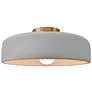 2_Radiance 16"W Matte White and Brushed Brass Ceiling Light