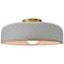 Radiance 16"W Matte White and Brushed Brass Ceiling Light
