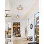 3_Radiance 16"W Matte White and Brushed Brass Ceiling Light more views