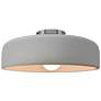 Radiance 16"W Matte White and Brushed Nickel Ceiling Light