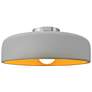 Radiance 16"W Matte White/Gold Frame Nickel Large Spire LED Semi.Flush