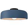 Radiance 16"W Midnight/White Frame Matte Black Large Spire LED Semi.Fl