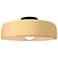 Radiance 16"W Muted Yellow Frame Matte Black Metal Large Spire Semi.Fl