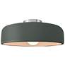Radiance 16"W Pewter Green Frame Brushed Nickel Large Spire LED Semi.F