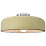 Radiance 16"W Vanilla Gloss Frame Brushed Nickel Large Spire Semi.Flus