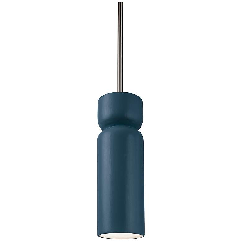 Image 1 Radiance 3.5" Wide Brushed Nickel Midnight Tall Hourglass Stemmed Pend