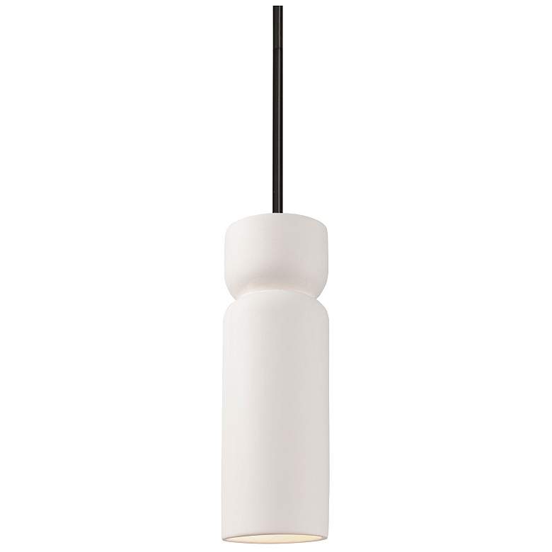 Image 1 Radiance 3.5" Wide Matte Black Bisque Tall Hourglass Stemmed Pendant