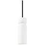 Radiance 3.5" Wide Matte Black Gloss White Tall Hourglass Stemmed Pend
