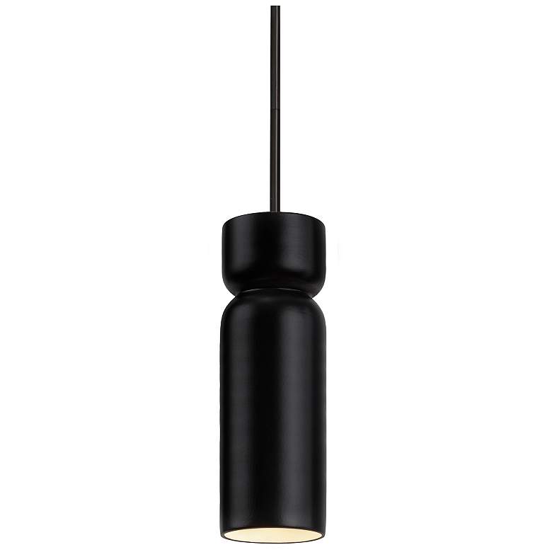 Image 1 Radiance 3.5 inch Wide Matte Black Matte Black Tall Hourglass Stemmed Pend