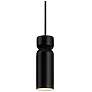 Radiance 3.5" Wide Matte Black Matte Black Tall Hourglass Stemmed Pend