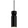 Radiance 3.5"W Brushed Nickel Matte Black Tall Hourglass Stem LED Pend