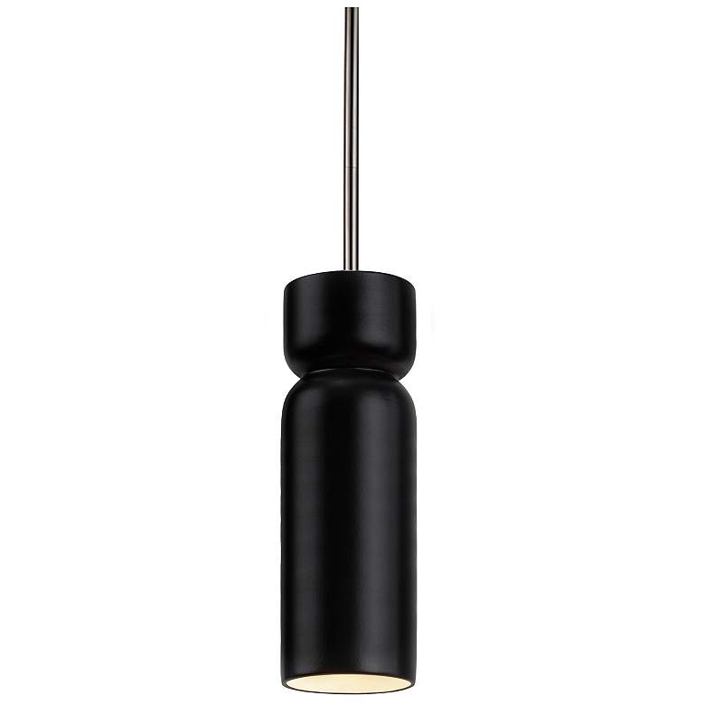 Image 1 Radiance 3.5 inchW Brushed Nickel Matte Black Tall Hourglass Stemmed Penda