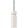 Radiance 3.5"W Brushed Nickel Matte White Tall Hourglass Stemmed Penda