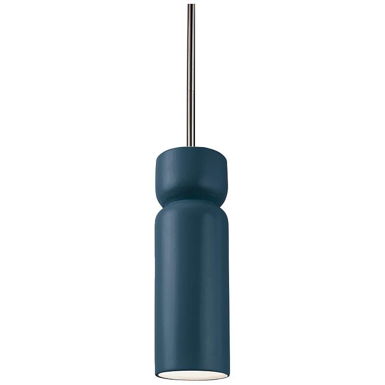Image 1 Radiance 3.5 inchW Brushed Nickel Midnight Tall Hourglass Stemmed LED Pend