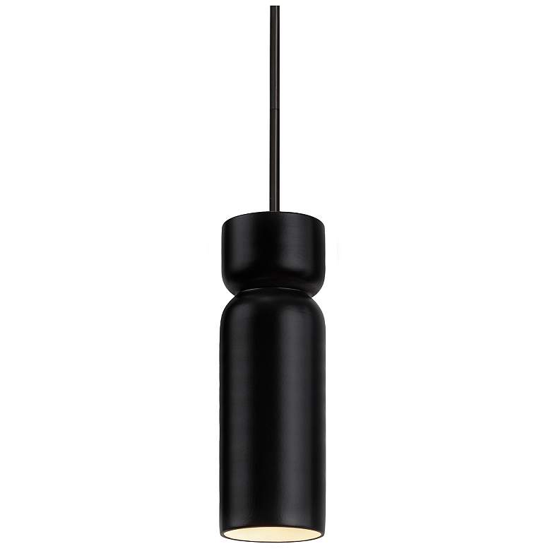Image 1 Radiance 3.5"W Matte Black Matte Black Tall Hourglass Stemmed LED Pend