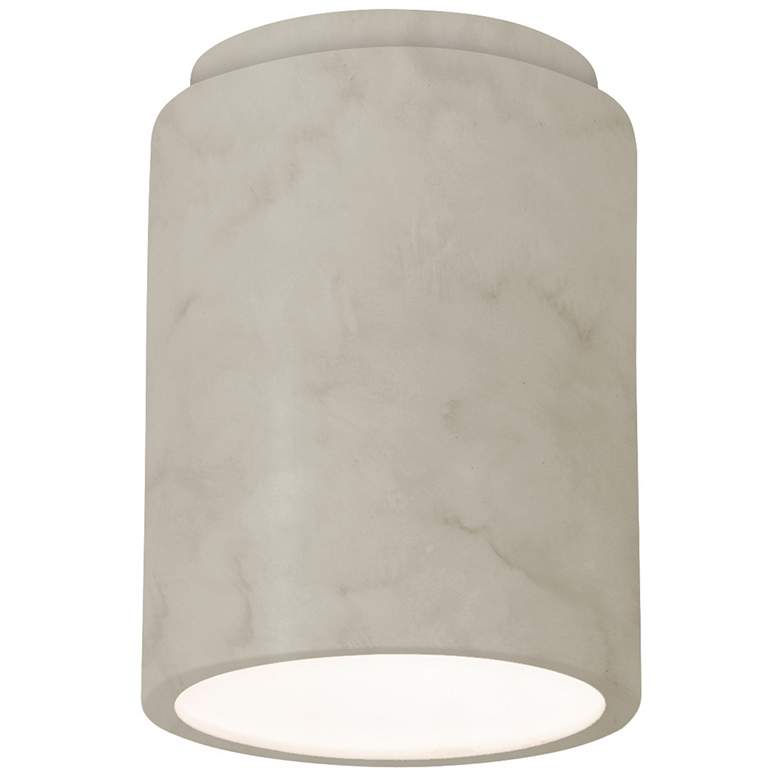 Image 1 Radiance 6.5 inch Ceramic Cylinder Antique Patina Flush-Mount