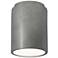 Radiance 6.5" Ceramic Cylinder Antique Silver LED Flush-Mount
