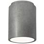 Radiance 6.5" Ceramic Cylinder Antique Silver LED Outdoor Flush-Mount