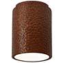 Radiance 6.5" Ceramic Cylinder Copper Outdoor Flush-Mount