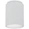 Radiance 6.5" Ceramic Cylinder Gloss White Flush-Mount