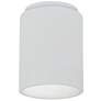Radiance 6.5" Ceramic Cylinder Gloss White LED Flush-Mount
