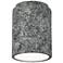 Radiance 6.5" Ceramic Cylinder Granite LED Outdoor Flush-Mount