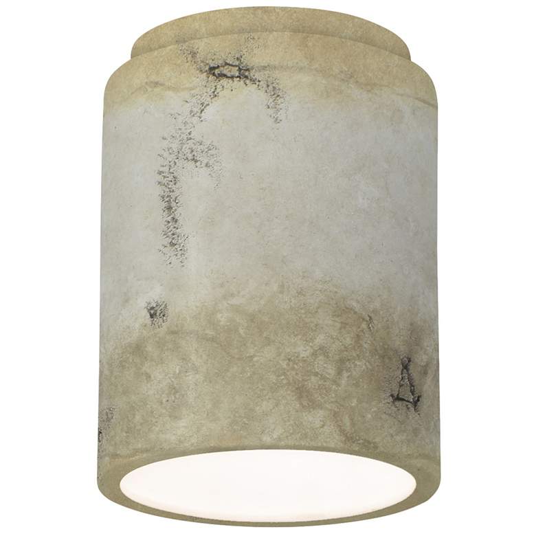 Image 1 Radiance 6.5" Ceramic Cylinder Greco Flush-Mount