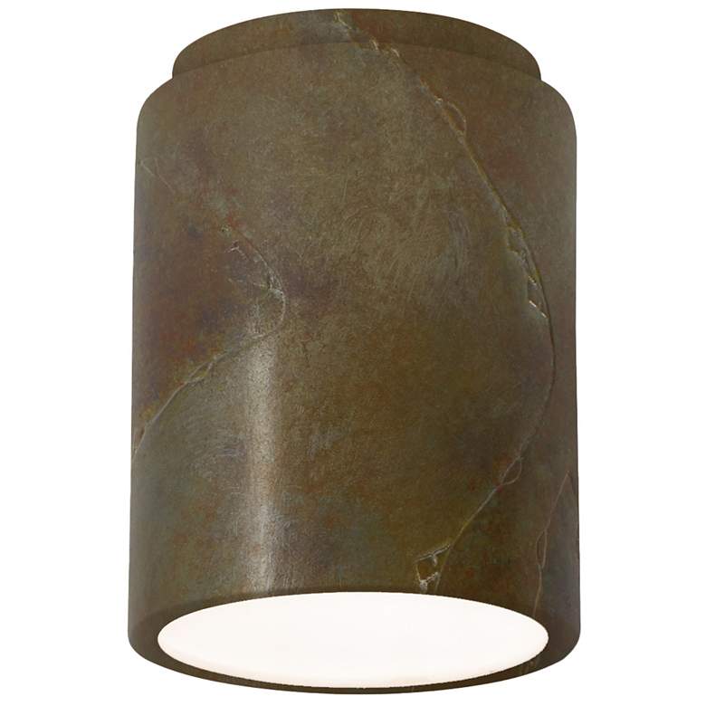 Image 1 Radiance 6.5" Ceramic Cylinder Tierra Flush-Mount