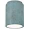 Radiance 6.5" Ceramic Cylinder Verde Patina Flush-Mount