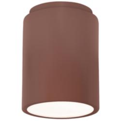 Radiance 6.5&quot; Wide Canyon Clay Cylinder Flush.Mount
