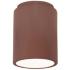 Radiance 6.5" Wide Canyon Clay Cylinder Outdoor LED Flush.Mount