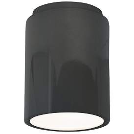 Image1 of Radiance 6.5" Wide Gloss Grey Cylinder LED Flush.Mount