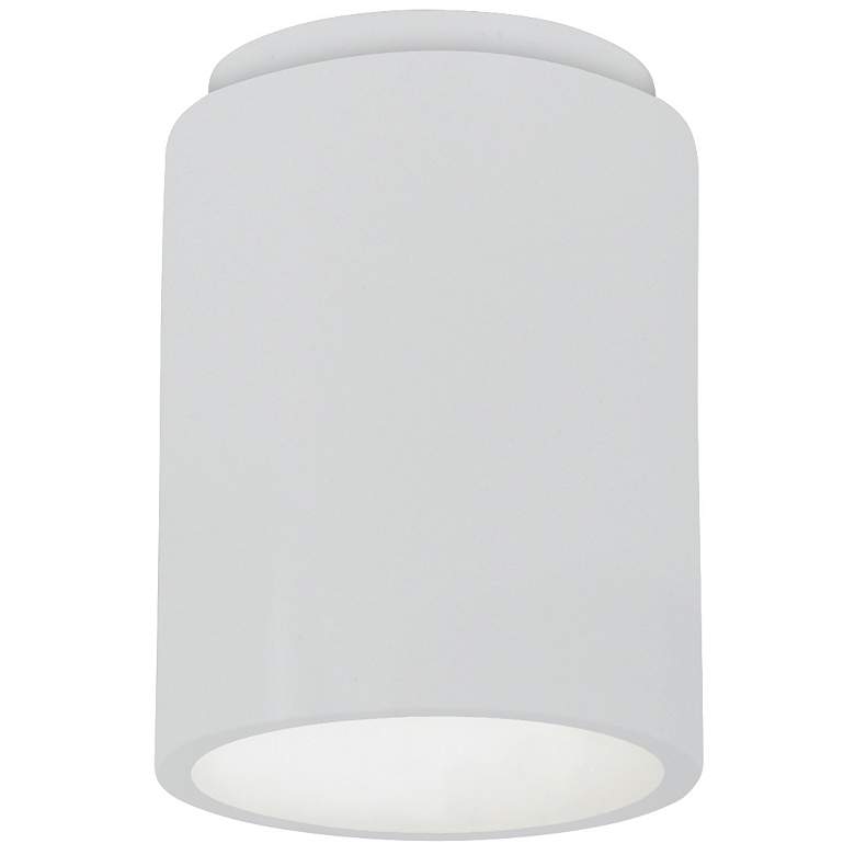 Image 1 Radiance 6.5" Wide Gloss White Cylinder Flush.Mount