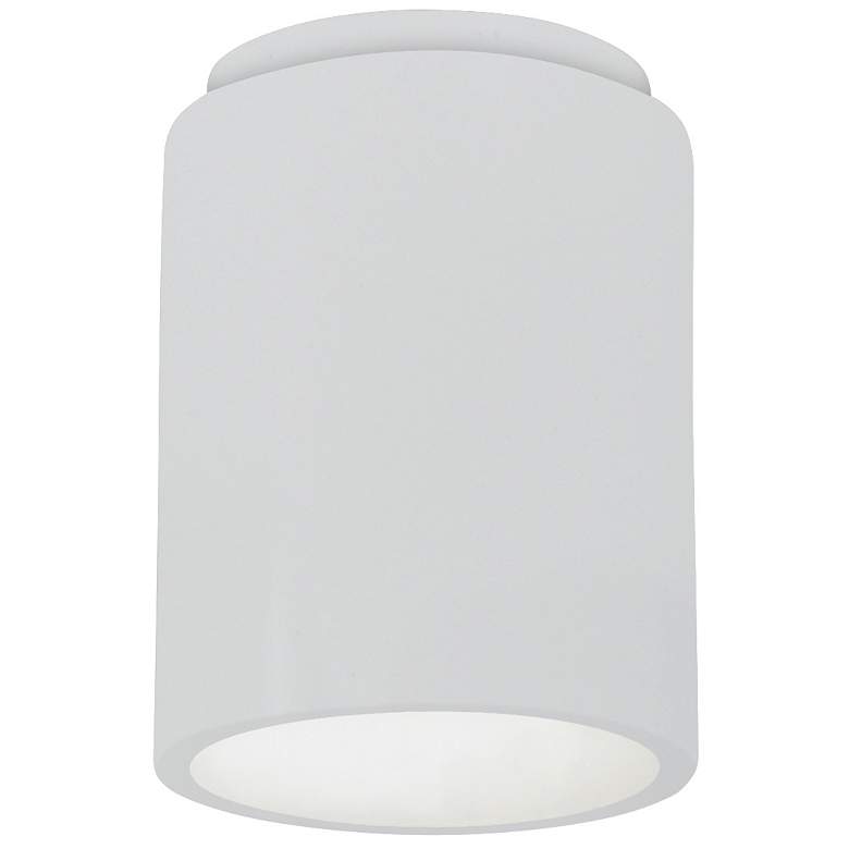 Image 1 Radiance 6.5 inch Wide Gloss White Cylinder Flush.Mount