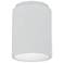 Radiance 6.5" Wide Gloss White Cylinder Outdoor LED Flush.Mount
