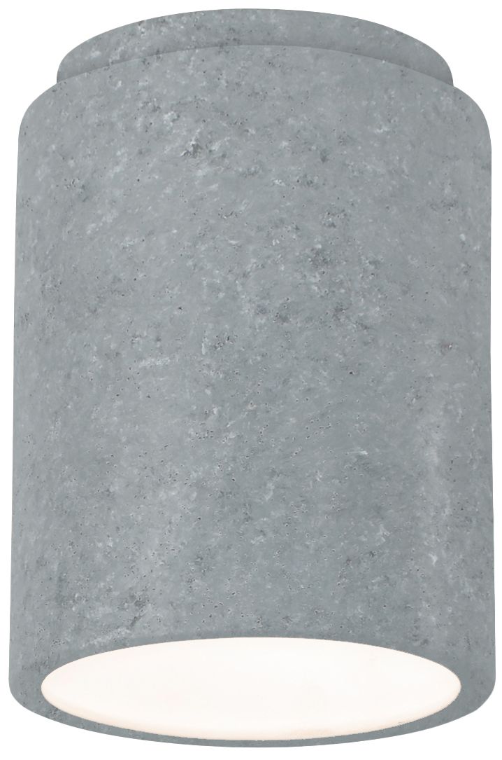 Radiance 6.5"W Concrete Cylinder LED Flush.Mount