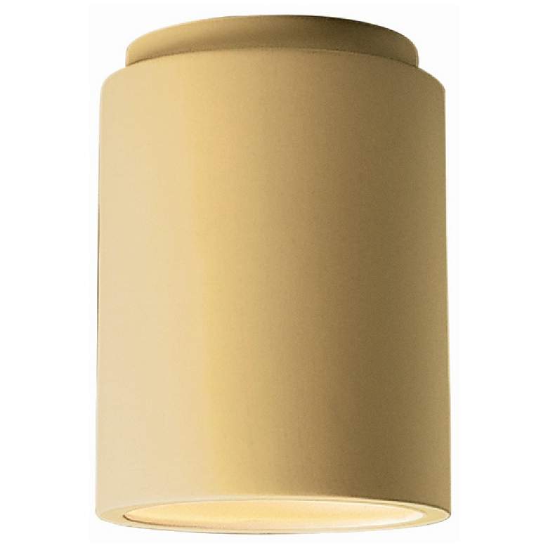 Image 1 Radiance 6.5"W Muted Yellow Cylinder Outdoor Flush.Mount