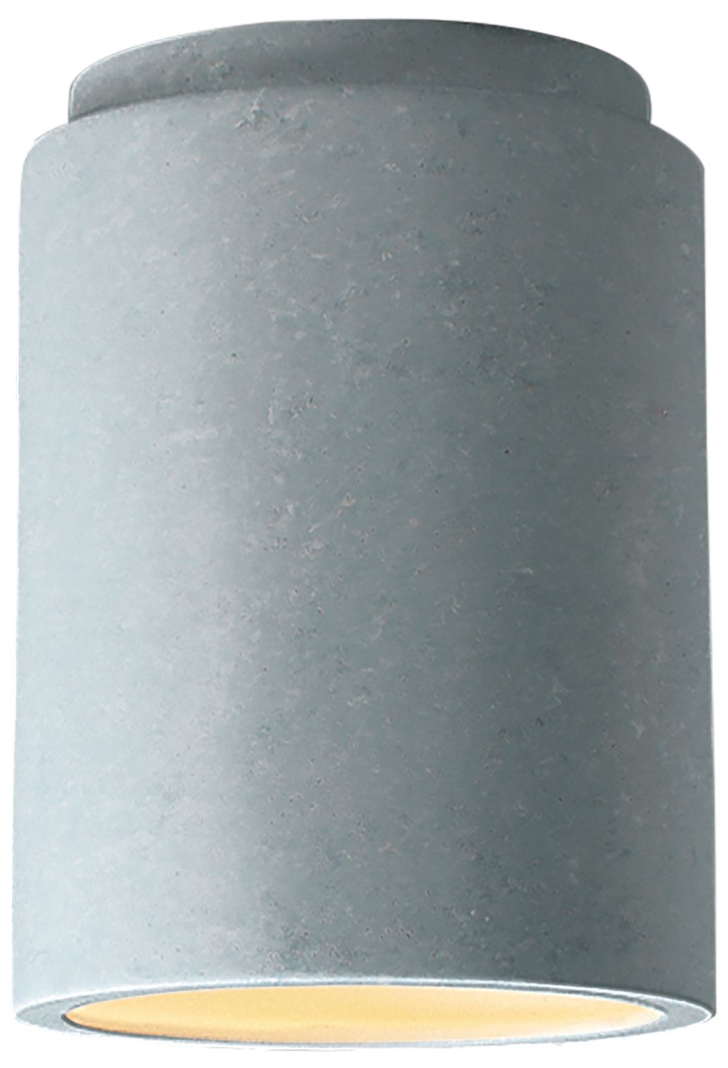Radiance 6.5" Wide Concrete Cylinder Outdoor LED Flush.Mount Made to Order