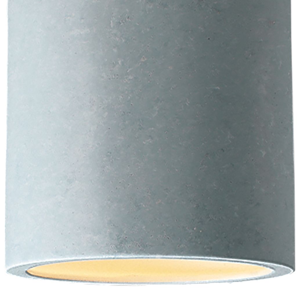 Image 2 Radiance 6.5" Wide Concrete Cylinder Outdoor LED Flush.Mount Made to Order more views