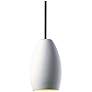 Radiance 6 1/2" Wide Black with Bisque Ceramic Mini Pendant