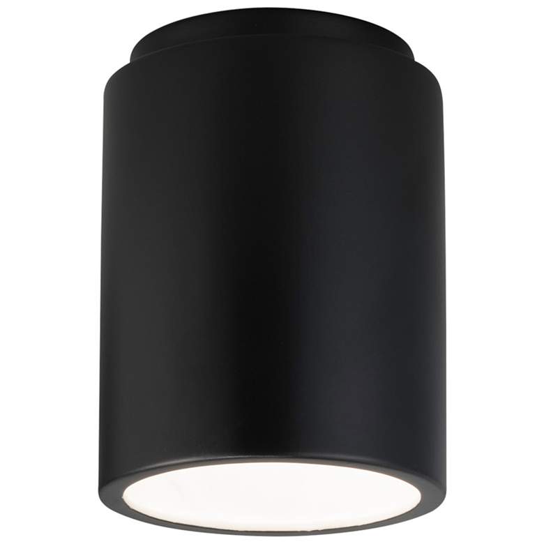 Image 1 Radiance 6 1/2 inchW Carbon Matte Black Ceramic Ceiling Light