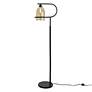 3_Radiance 60.75" High Black Metal Floor Lamp With Overhang Glass Shade more views