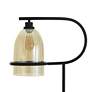 4_Radiance 60.75" High Black Metal Floor Lamp With Overhang Glass Shade more views