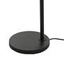 5_Radiance 60.75" High Black Metal Floor Lamp With Overhang Glass Shade more views