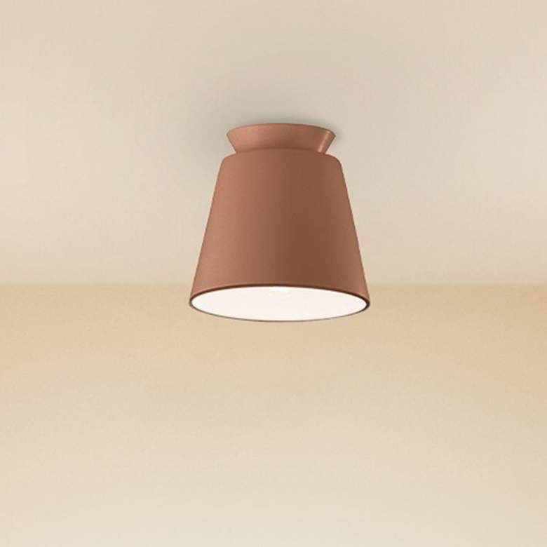 Image 1 Radiance 7.5"W Adobe Trapezoid Flush.Mount
